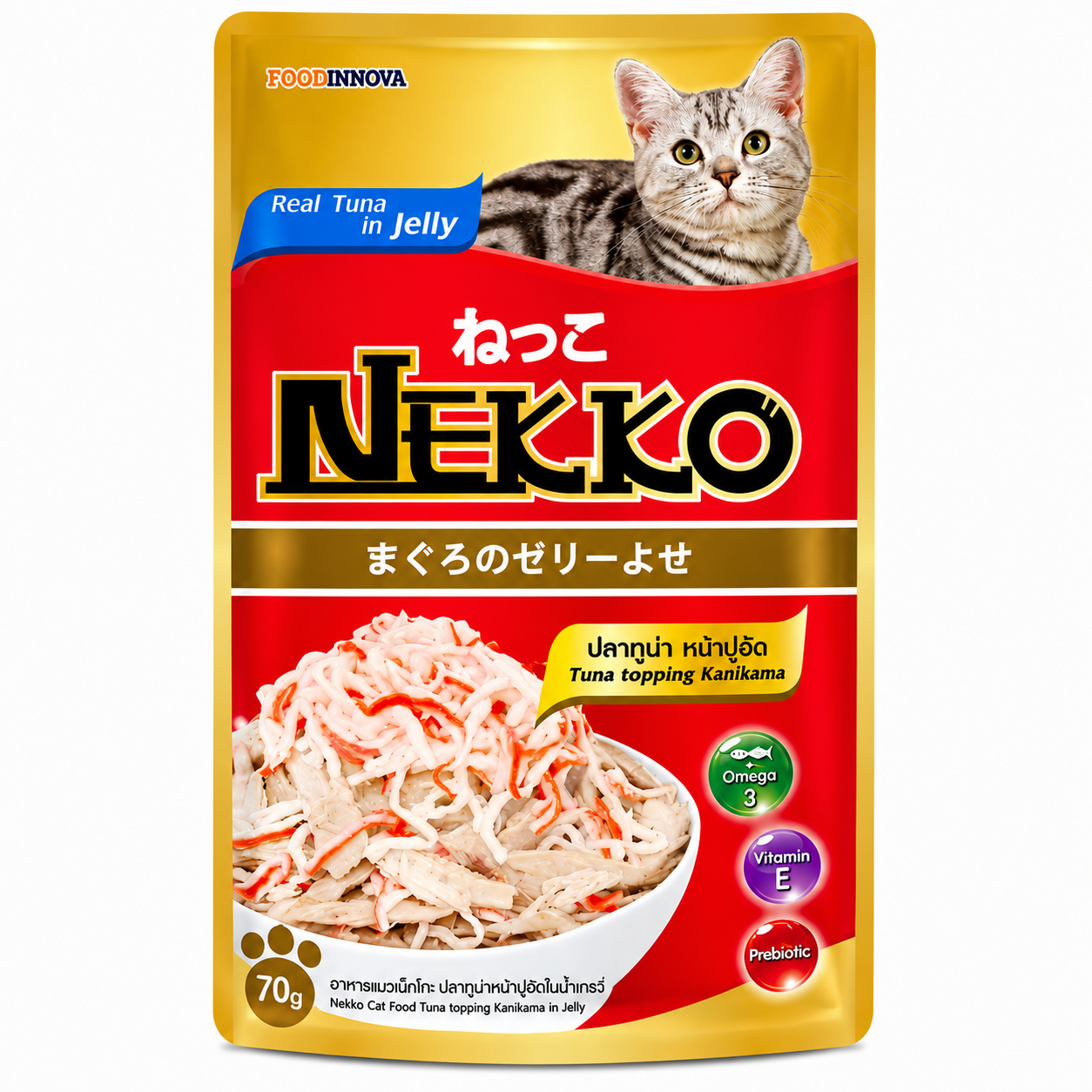 NEKKO POUCH 70G - TUNA TOPPING KANIKAMA IN JELLY