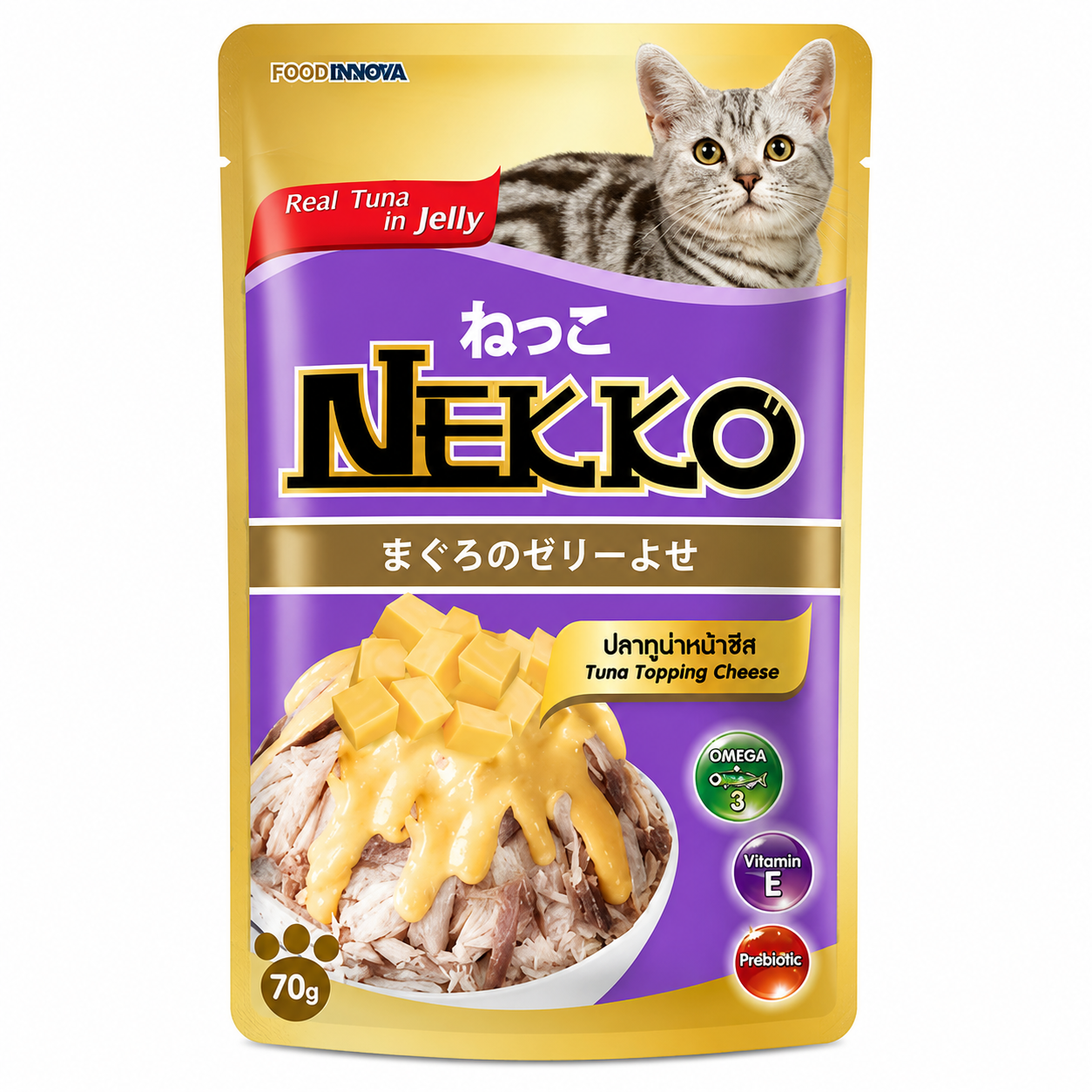 NEKKO POUCH 70G - TUNA TOPPING CHEESE IN JELLY