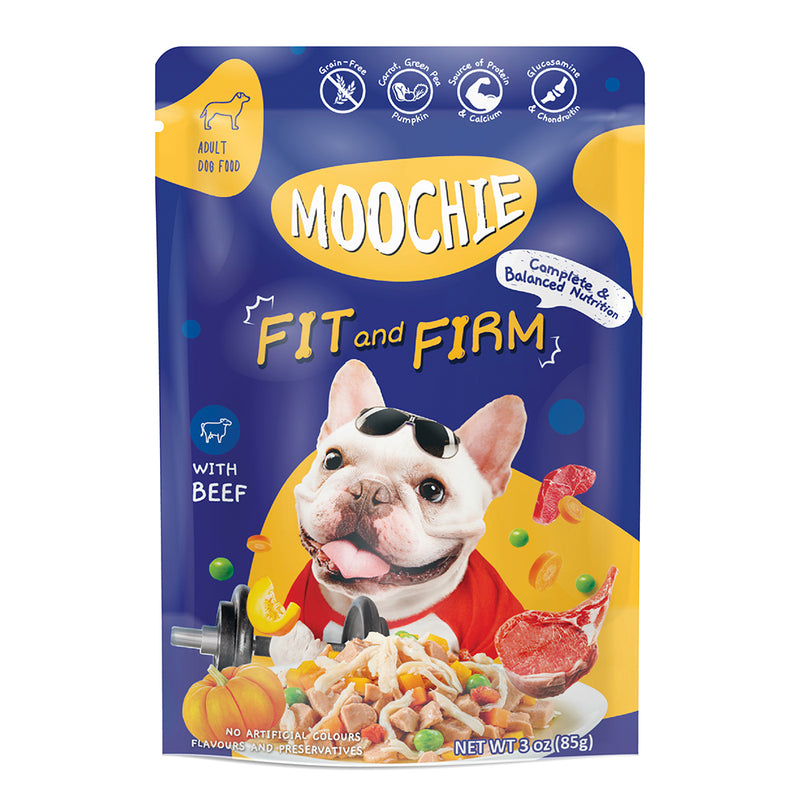 MOOCHIE WITH BEEF(FIT & FIRM) DOG 85GM